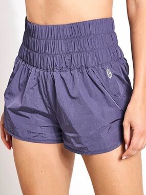 Free people movement the way home run shorts purple deep sea small high waist